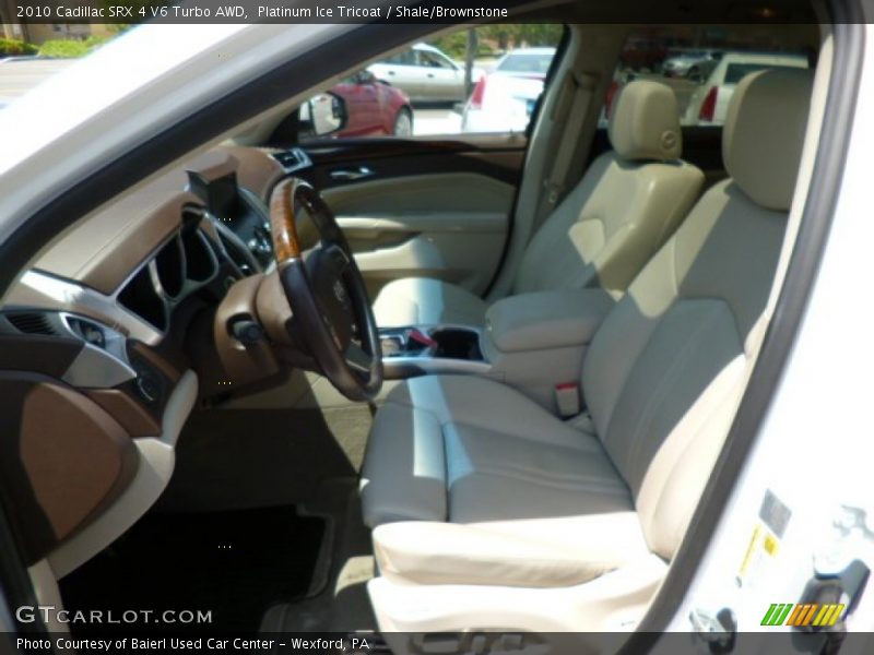 Platinum Ice Tricoat / Shale/Brownstone 2010 Cadillac SRX 4 V6 Turbo AWD