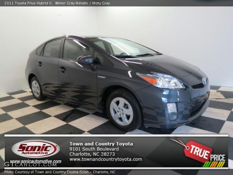 Winter Gray Metallic / Misty Gray 2011 Toyota Prius Hybrid V