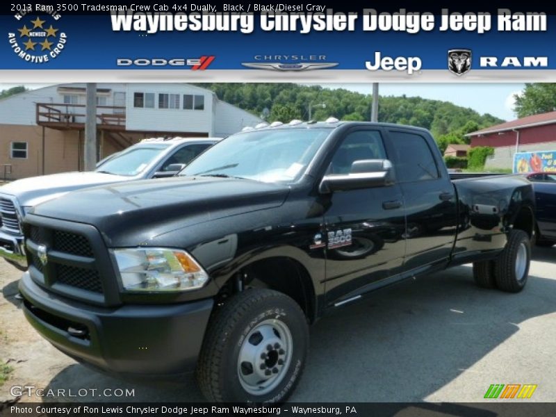 Black / Black/Diesel Gray 2013 Ram 3500 Tradesman Crew Cab 4x4 Dually