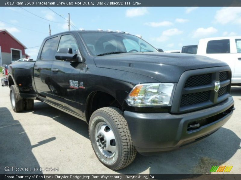 Black / Black/Diesel Gray 2013 Ram 3500 Tradesman Crew Cab 4x4 Dually