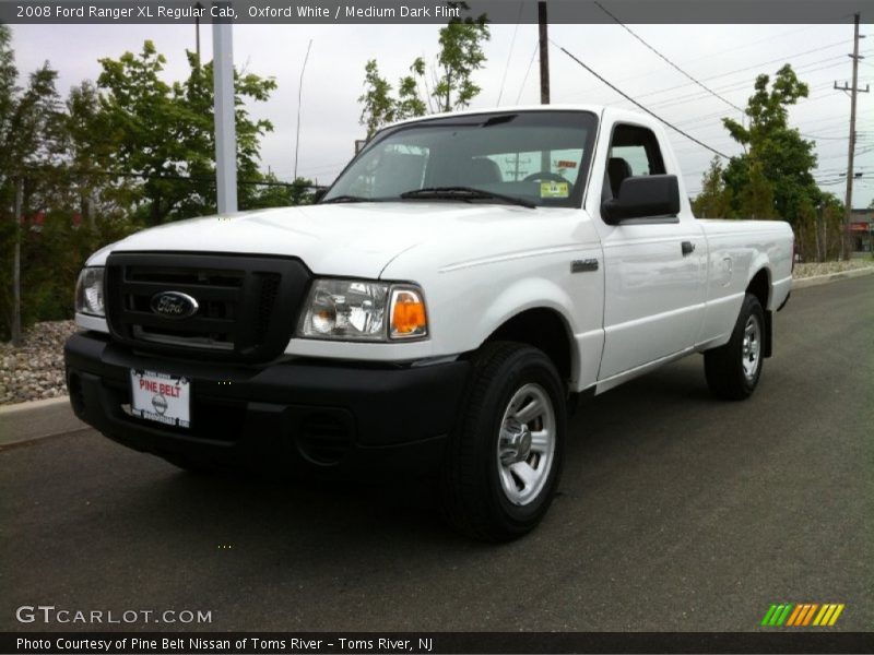 Oxford White / Medium Dark Flint 2008 Ford Ranger XL Regular Cab