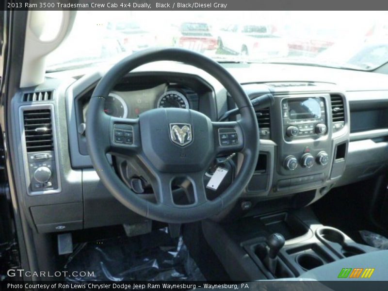 Black / Black/Diesel Gray 2013 Ram 3500 Tradesman Crew Cab 4x4 Dually