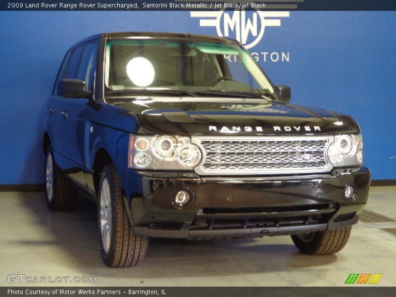 Santorini Black Metallic / Jet Black/Jet Black 2009 Land Rover Range Rover Supercharged