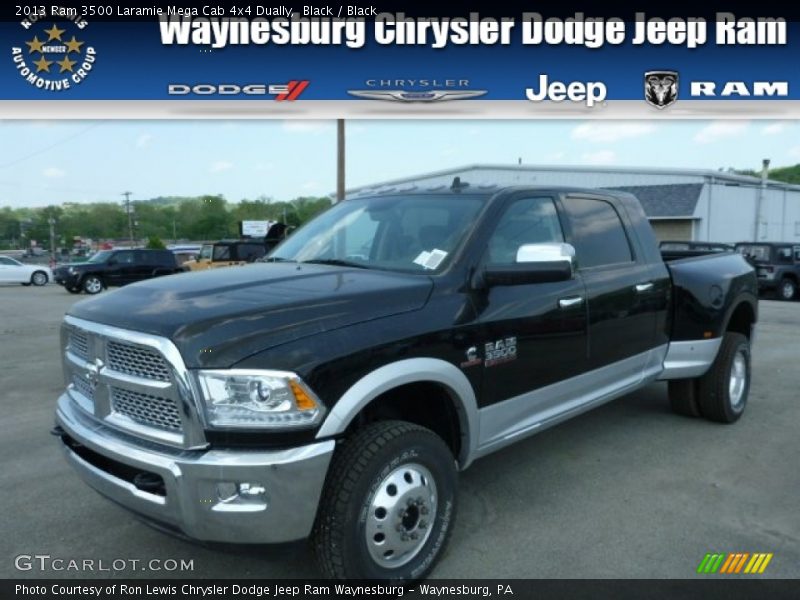 Black / Black 2013 Ram 3500 Laramie Mega Cab 4x4 Dually