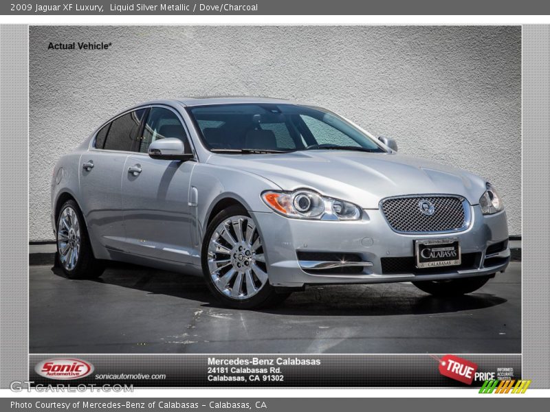 Liquid Silver Metallic / Dove/Charcoal 2009 Jaguar XF Luxury