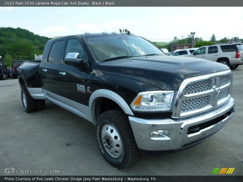 Front 3/4 View of 2013 3500 Laramie Mega Cab 4x4 Dually