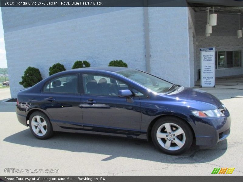Royal Blue Pearl / Black 2010 Honda Civic LX-S Sedan