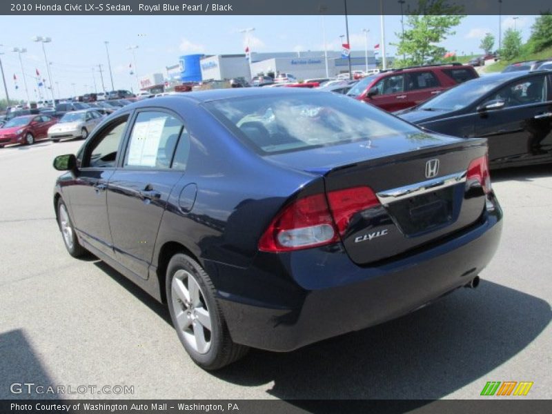 Royal Blue Pearl / Black 2010 Honda Civic LX-S Sedan