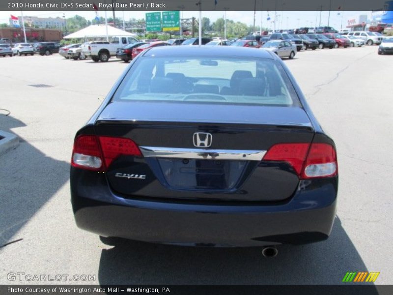 Royal Blue Pearl / Black 2010 Honda Civic LX-S Sedan