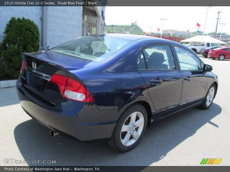 Royal Blue Pearl / Black 2010 Honda Civic LX-S Sedan