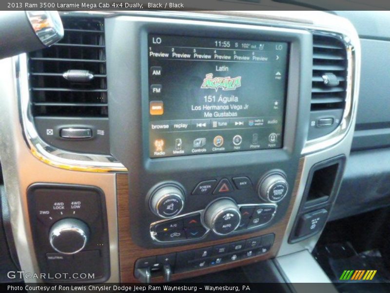 Controls of 2013 3500 Laramie Mega Cab 4x4 Dually