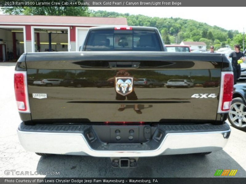 Black Gold Pearl / Canyon Brown/Light Frost Beige 2013 Ram 3500 Laramie Crew Cab 4x4 Dually