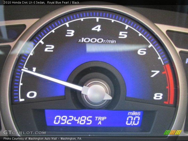 Royal Blue Pearl / Black 2010 Honda Civic LX-S Sedan