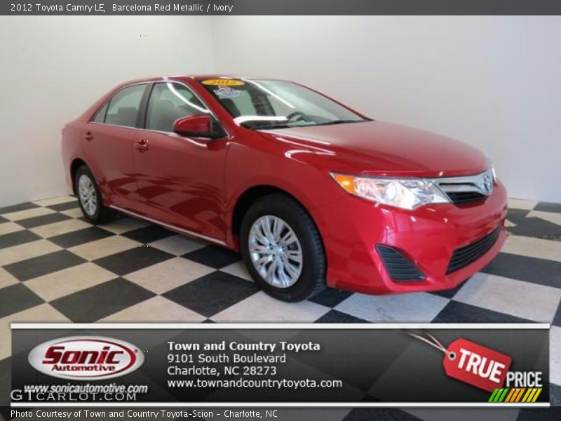 Barcelona Red Metallic / Ivory 2012 Toyota Camry LE