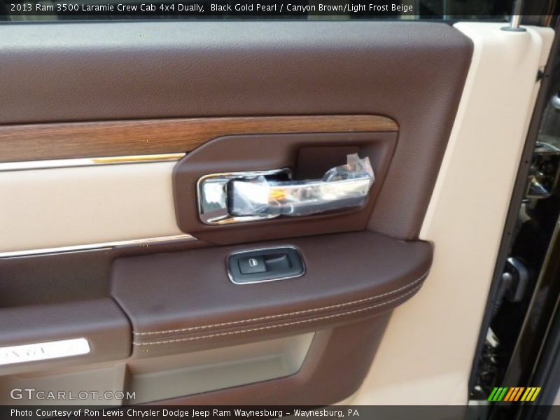 Black Gold Pearl / Canyon Brown/Light Frost Beige 2013 Ram 3500 Laramie Crew Cab 4x4 Dually