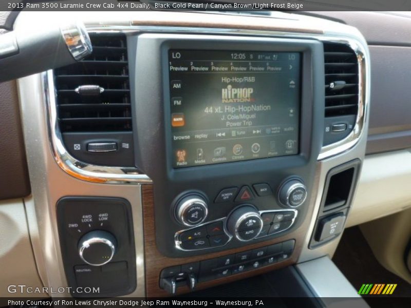 Black Gold Pearl / Canyon Brown/Light Frost Beige 2013 Ram 3500 Laramie Crew Cab 4x4 Dually