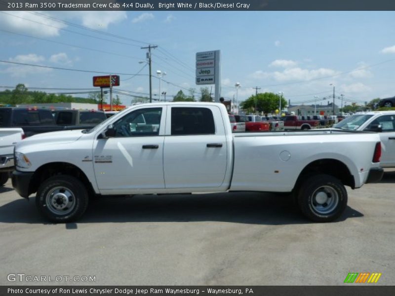 Bright White / Black/Diesel Gray 2013 Ram 3500 Tradesman Crew Cab 4x4 Dually