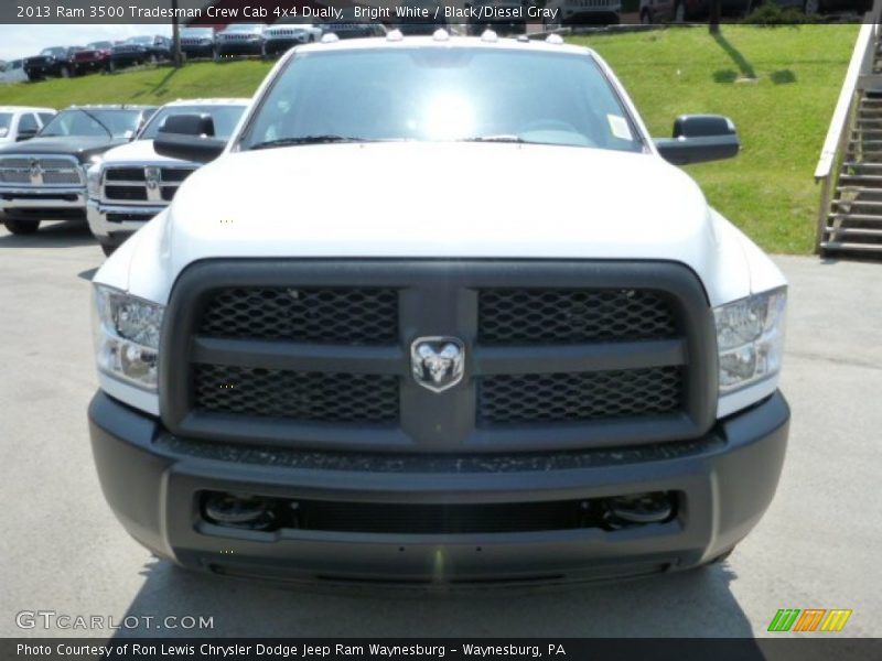 Bright White / Black/Diesel Gray 2013 Ram 3500 Tradesman Crew Cab 4x4 Dually