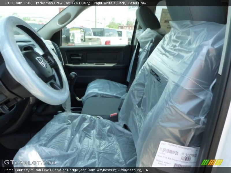 Bright White / Black/Diesel Gray 2013 Ram 3500 Tradesman Crew Cab 4x4 Dually