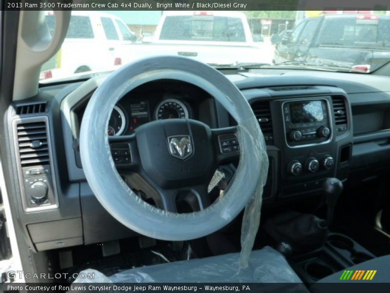 Bright White / Black/Diesel Gray 2013 Ram 3500 Tradesman Crew Cab 4x4 Dually