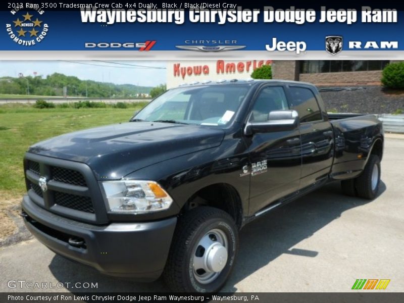 Black / Black/Diesel Gray 2013 Ram 3500 Tradesman Crew Cab 4x4 Dually