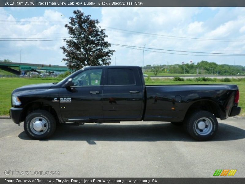 Black / Black/Diesel Gray 2013 Ram 3500 Tradesman Crew Cab 4x4 Dually