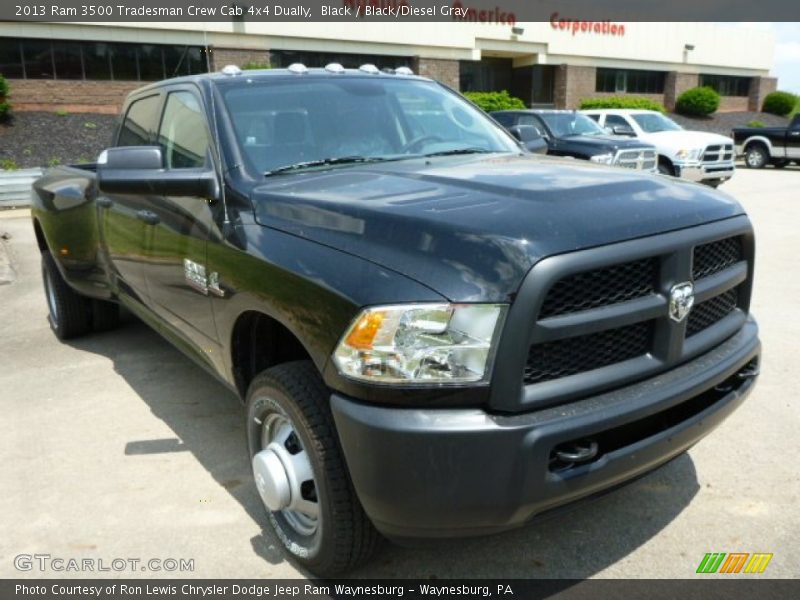 Black / Black/Diesel Gray 2013 Ram 3500 Tradesman Crew Cab 4x4 Dually