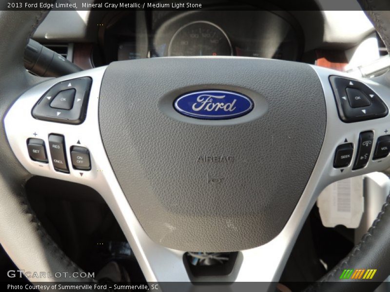 Mineral Gray Metallic / Medium Light Stone 2013 Ford Edge Limited