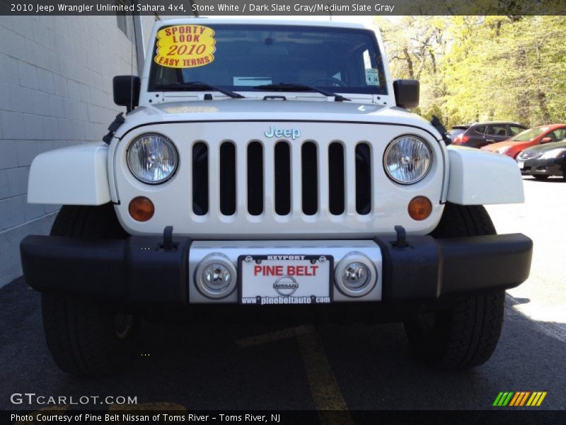 Stone White / Dark Slate Gray/Medium Slate Gray 2010 Jeep Wrangler Unlimited Sahara 4x4