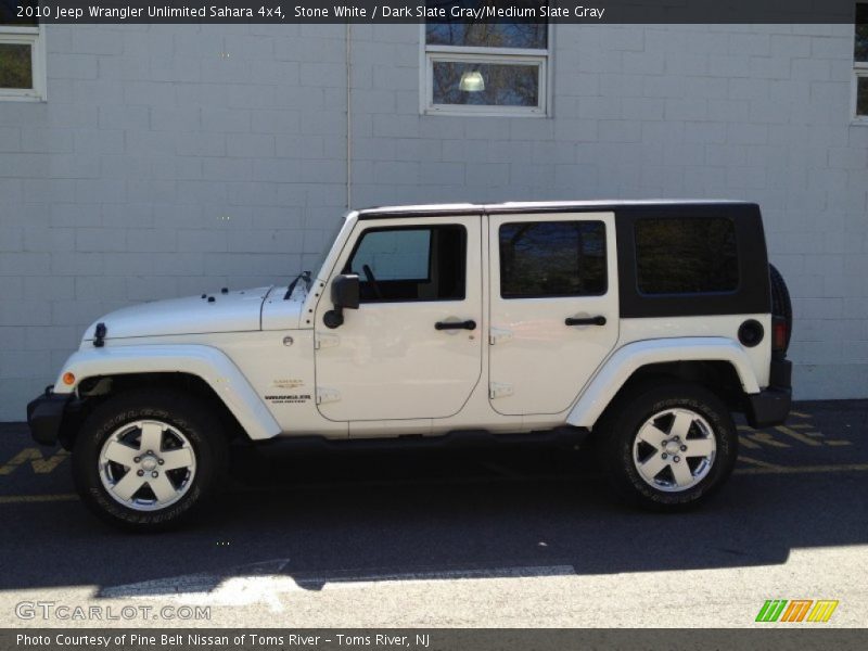 Stone White / Dark Slate Gray/Medium Slate Gray 2010 Jeep Wrangler Unlimited Sahara 4x4