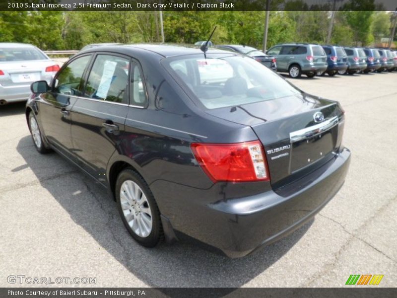 Dark Gray Metallic / Carbon Black 2010 Subaru Impreza 2.5i Premium Sedan