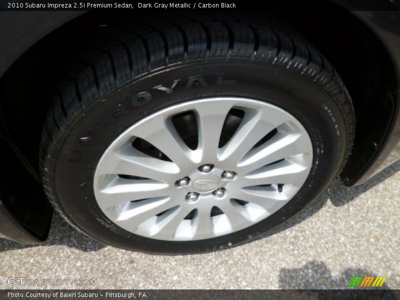 Dark Gray Metallic / Carbon Black 2010 Subaru Impreza 2.5i Premium Sedan