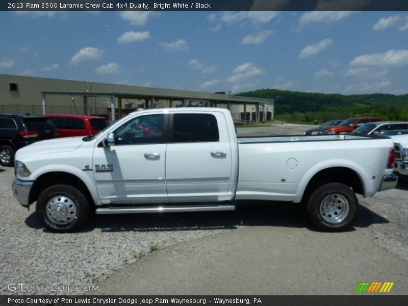Bright White / Black 2013 Ram 3500 Laramie Crew Cab 4x4 Dually