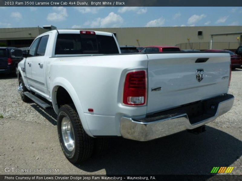 Bright White / Black 2013 Ram 3500 Laramie Crew Cab 4x4 Dually