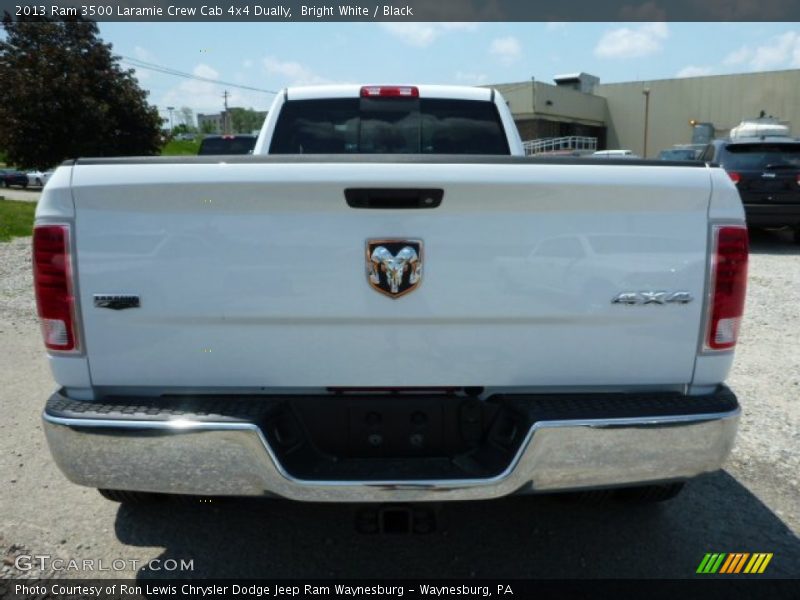 Bright White / Black 2013 Ram 3500 Laramie Crew Cab 4x4 Dually