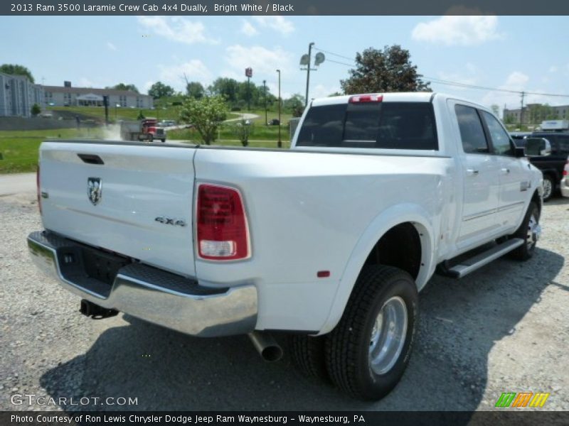 Bright White / Black 2013 Ram 3500 Laramie Crew Cab 4x4 Dually