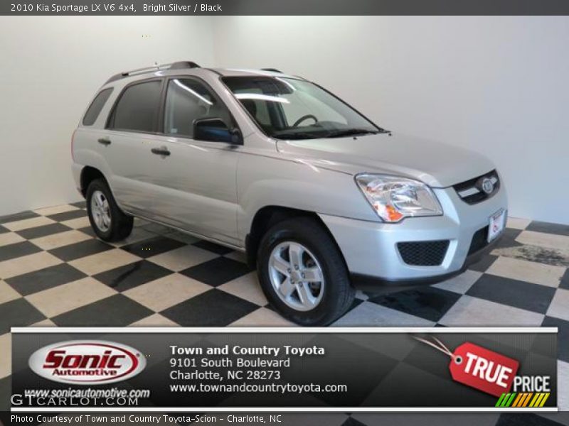 Bright Silver / Black 2010 Kia Sportage LX V6 4x4