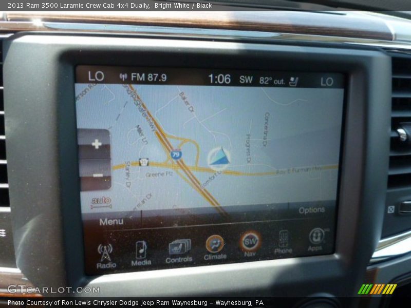 Bright White / Black 2013 Ram 3500 Laramie Crew Cab 4x4 Dually
