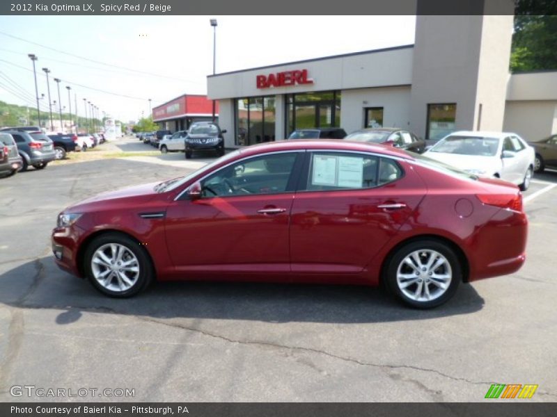 Spicy Red / Beige 2012 Kia Optima LX