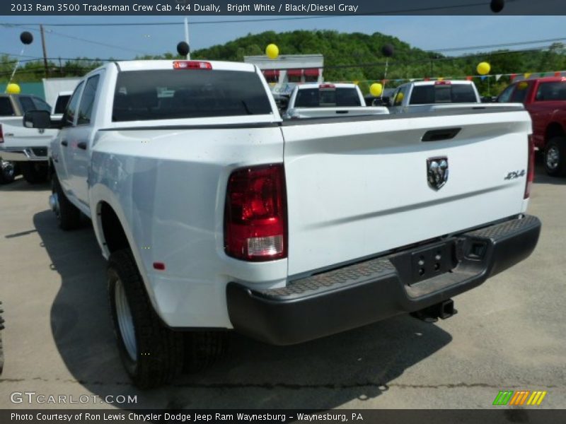 Bright White / Black/Diesel Gray 2013 Ram 3500 Tradesman Crew Cab 4x4 Dually