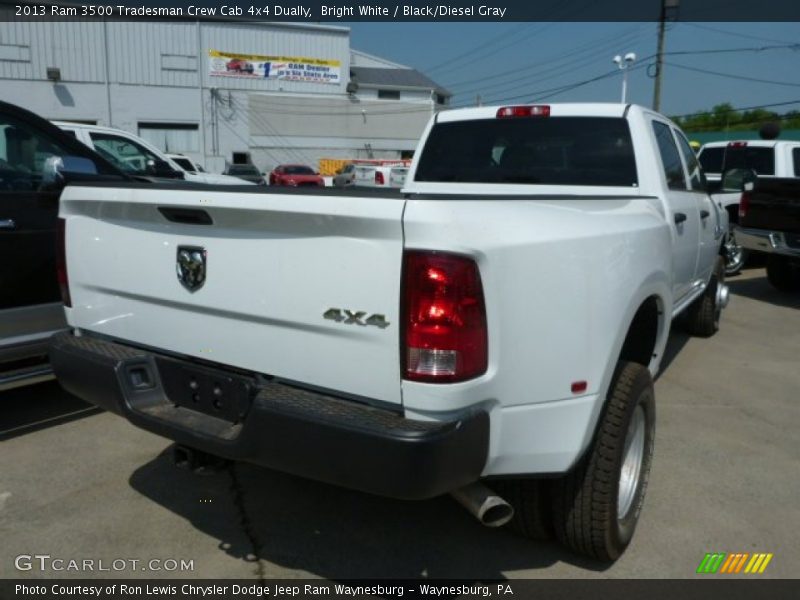 Bright White / Black/Diesel Gray 2013 Ram 3500 Tradesman Crew Cab 4x4 Dually
