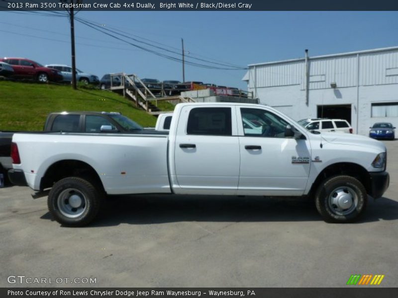 Bright White / Black/Diesel Gray 2013 Ram 3500 Tradesman Crew Cab 4x4 Dually