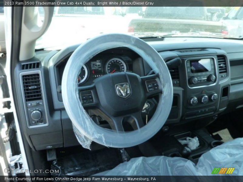 Bright White / Black/Diesel Gray 2013 Ram 3500 Tradesman Crew Cab 4x4 Dually