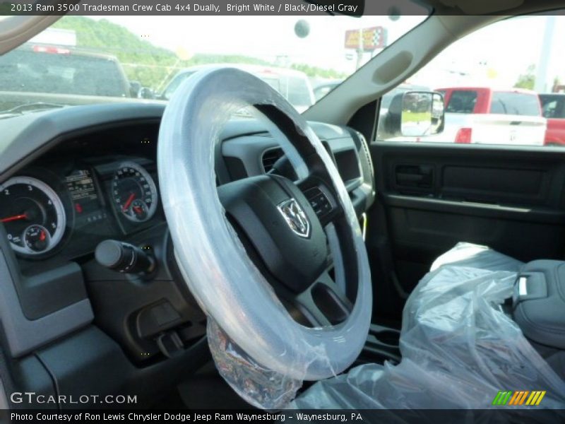 Bright White / Black/Diesel Gray 2013 Ram 3500 Tradesman Crew Cab 4x4 Dually