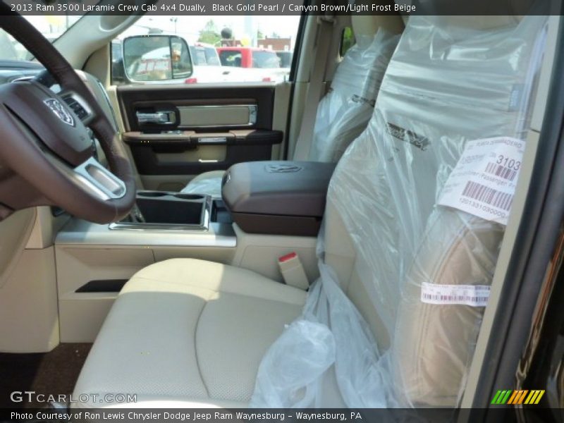 Black Gold Pearl / Canyon Brown/Light Frost Beige 2013 Ram 3500 Laramie Crew Cab 4x4 Dually