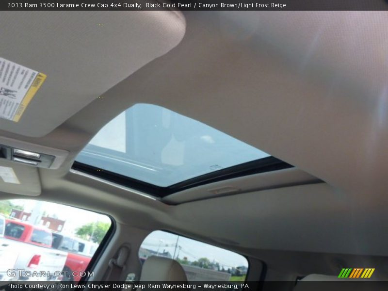 Black Gold Pearl / Canyon Brown/Light Frost Beige 2013 Ram 3500 Laramie Crew Cab 4x4 Dually