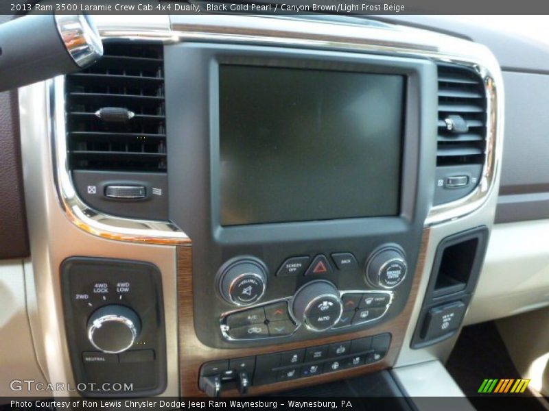 Black Gold Pearl / Canyon Brown/Light Frost Beige 2013 Ram 3500 Laramie Crew Cab 4x4 Dually