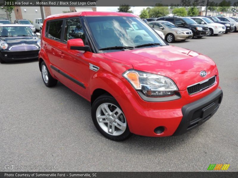 Molten Red / Black Soul Logo Cloth 2011 Kia Soul +