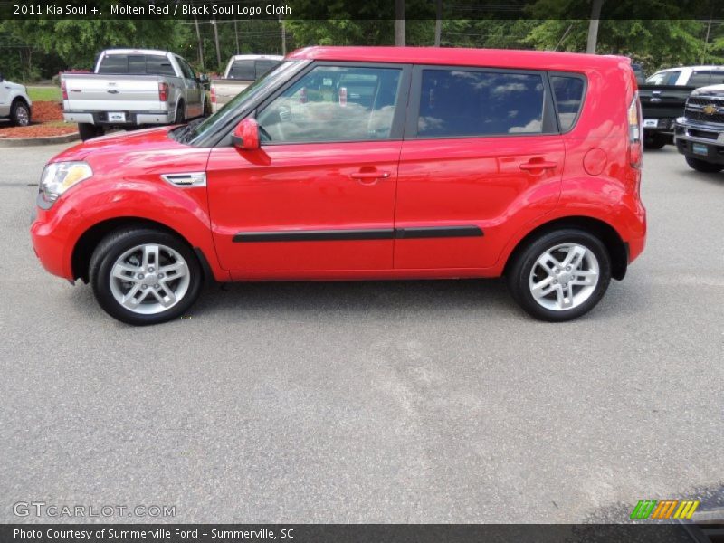 Molten Red / Black Soul Logo Cloth 2011 Kia Soul +