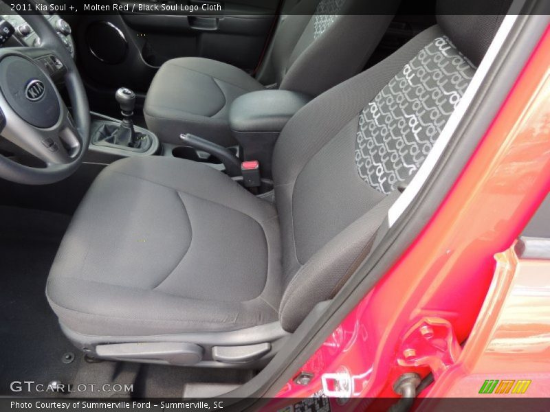 Molten Red / Black Soul Logo Cloth 2011 Kia Soul +